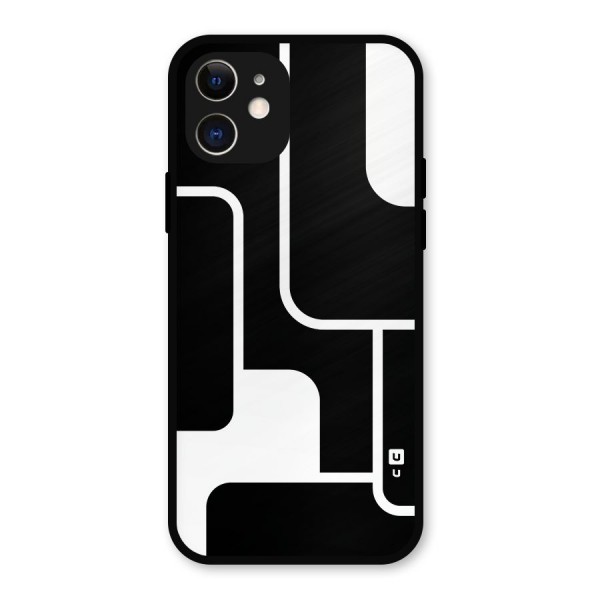 Minimalistic Shapes Metal Back Case for iPhone 12