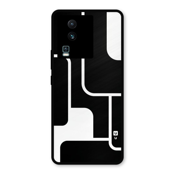 Minimalistic Shapes Metal Back Case for iQOO Neo 7 Pro