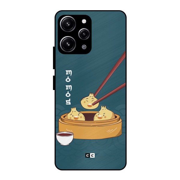 Momos Lover Glass Back Case for Redmi 12 4G