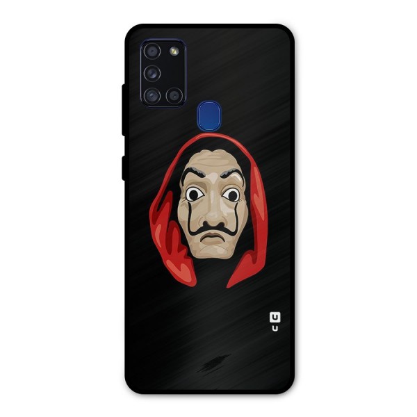 Money Heist Mask Metal Back Case for Galaxy A21s