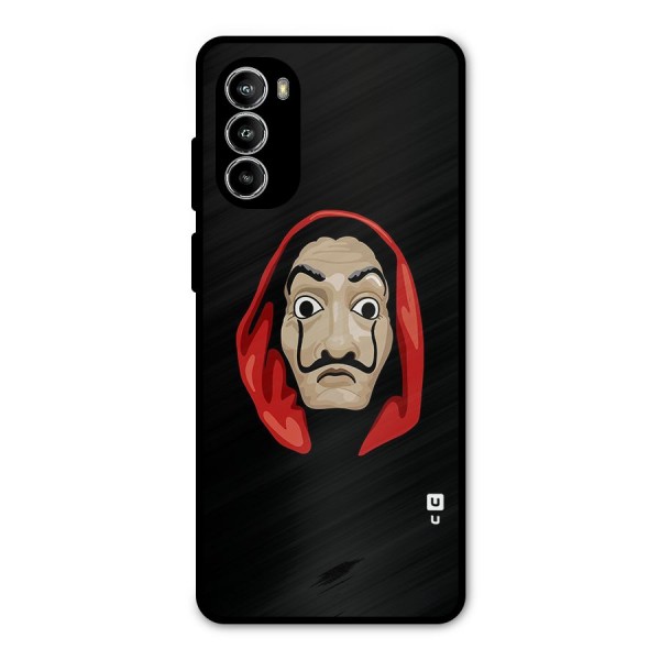 Money Heist Mask Metal Back Case for Moto G52