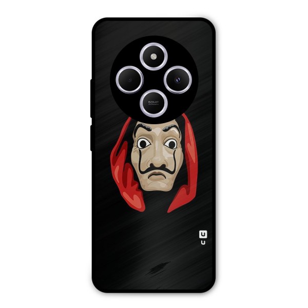 Money Heist Mask Metal Back Case for Poco C75 5G