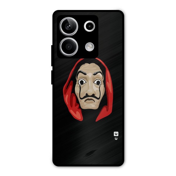 Money Heist Mask Metal Back Case for Redmi Note 13 5G
