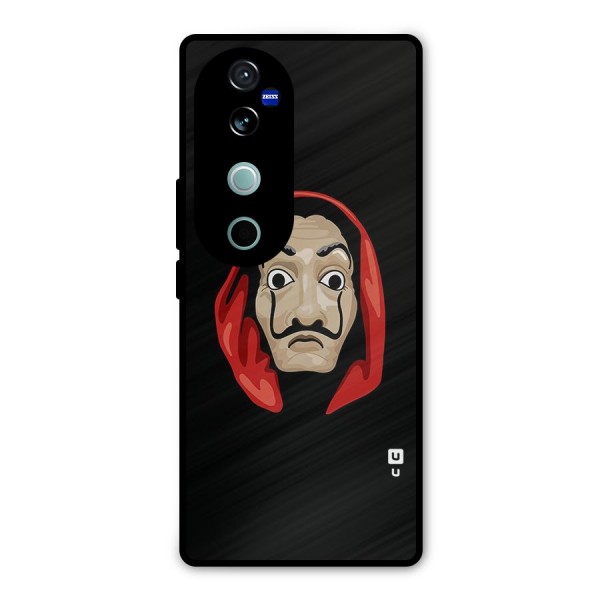 Money Heist Mask Metal Back Case for Vivo V40 Pro