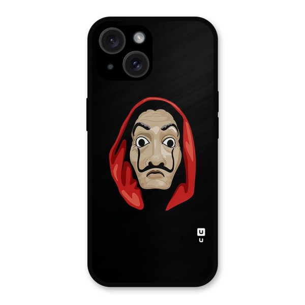 Money Heist Mask Metal Back Case for iPhone 15