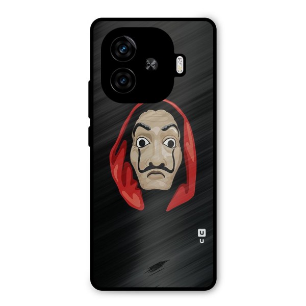 Money Heist Mask Metal Back Case for iQOO Z9 Turbo
