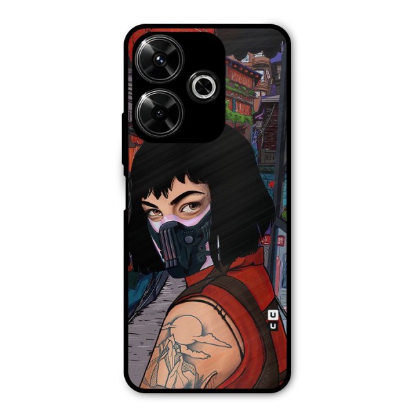Money Heist Tokyo Mask Metal Back Case for Poco M6 Plus