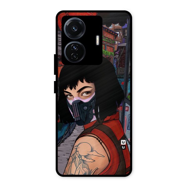 Money Heist Tokyo Mask Metal Back Case for iQOO Z6