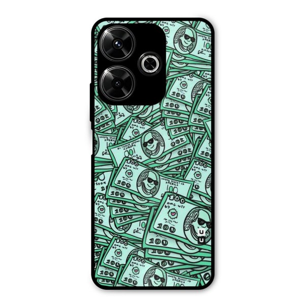 Money Swag Metal Back Case for Redmi 13 5G