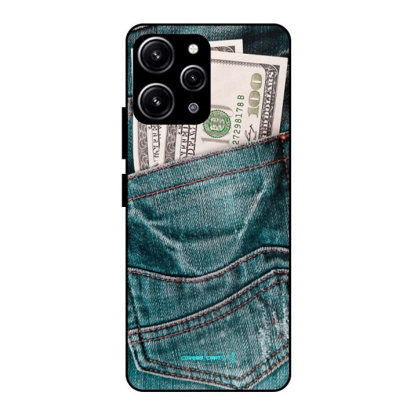 Money in Jeans Glass Back Case for Redmi 12 4G