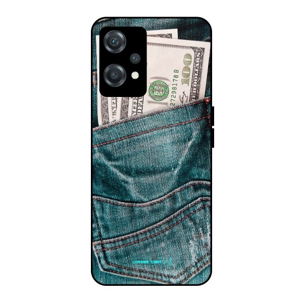 Money in Jeans Metal Back Case for OnePlus Nord CE 2 Lite 5G
