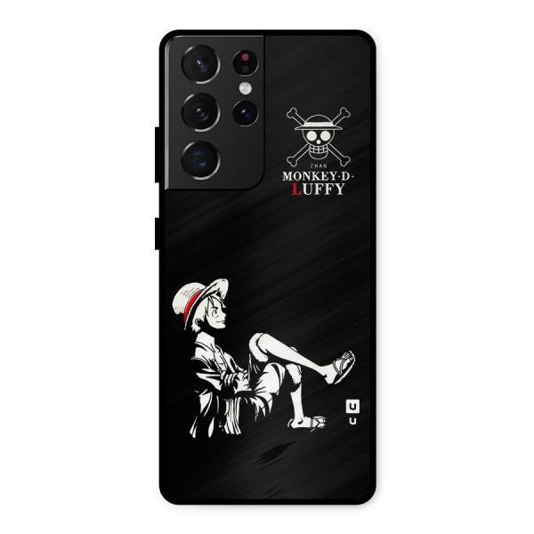 Monkey Luffy Metal Back Case for Galaxy S21 Ultra 5G