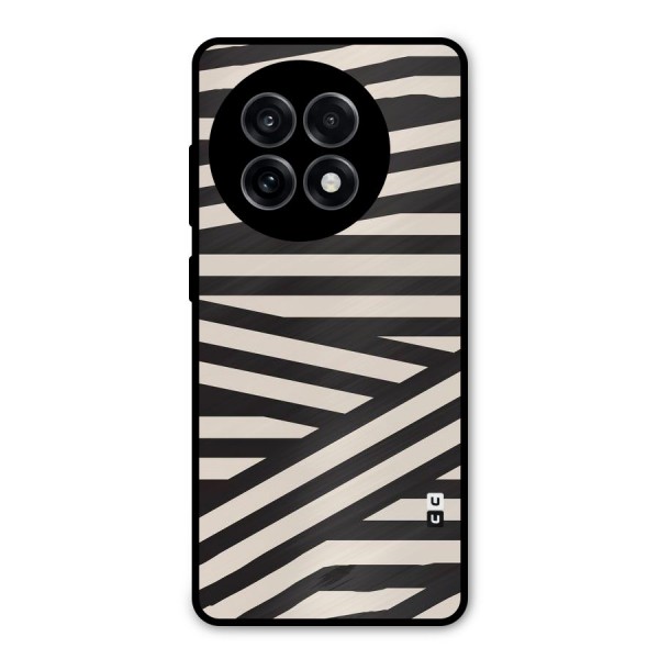 Monochrome Lines Metal Back Case for OnePlus 13R