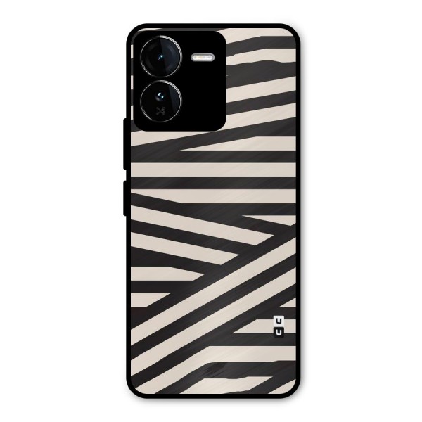 Monochrome Lines Metal Back Case for iQOO Z9