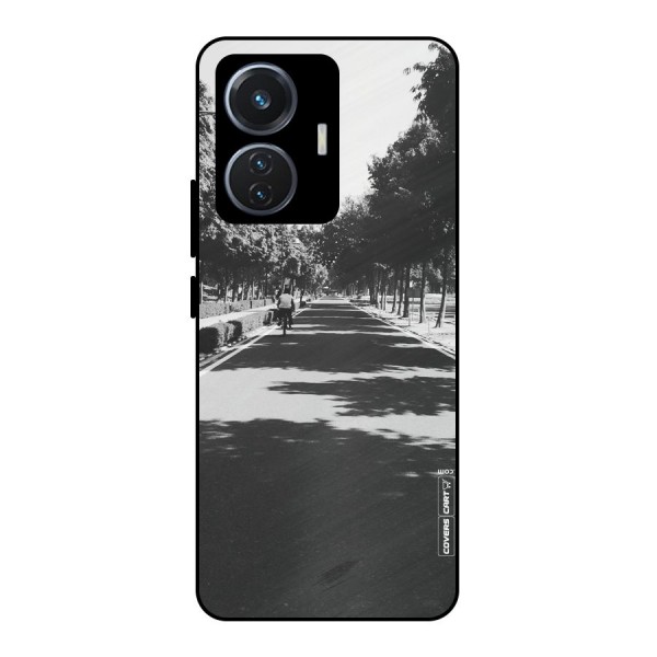 Monochrome Path Metal Back Case for iQOO Z6 44W