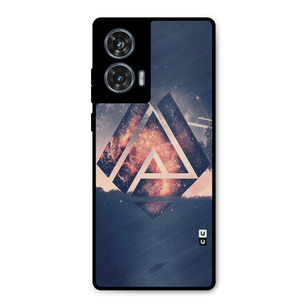 Moon Abstract Metal Back Case for Motorola Edge 50 Fusion