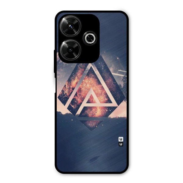 Moon Abstract Metal Back Case for Poco M6 Plus