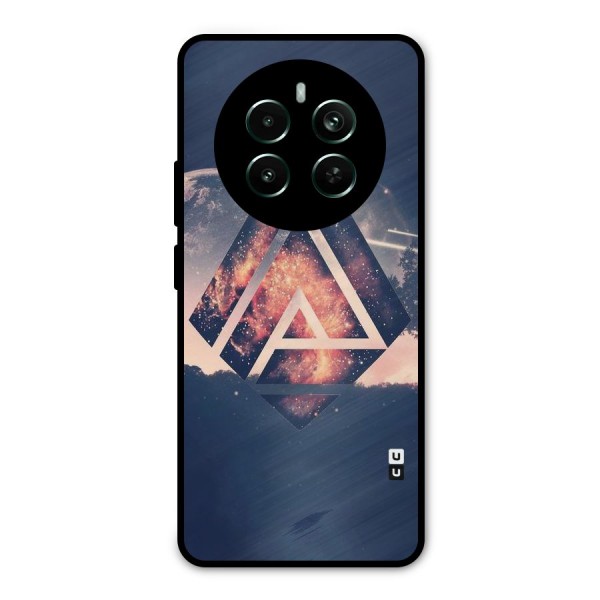 Moon Abstract Metal Back Case for Realme 12 Pro Plus