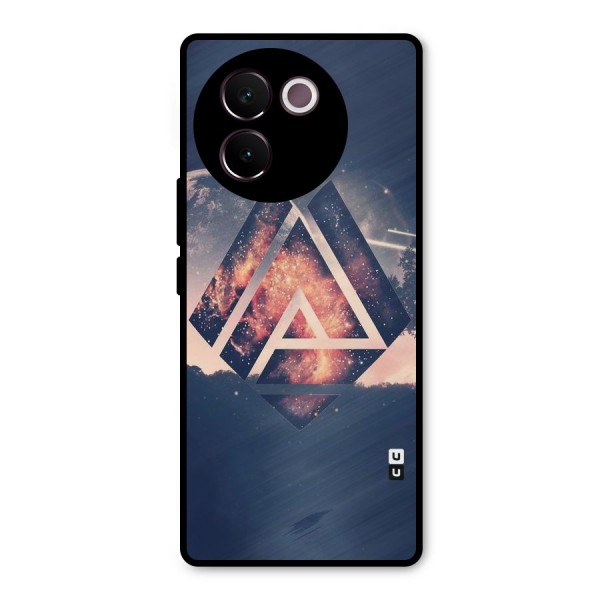 Moon Abstract Metal Back Case for Vivo V30e