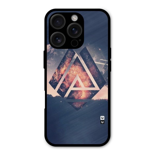 Moon Abstract Metal Back Case for iPhone 16 Pro