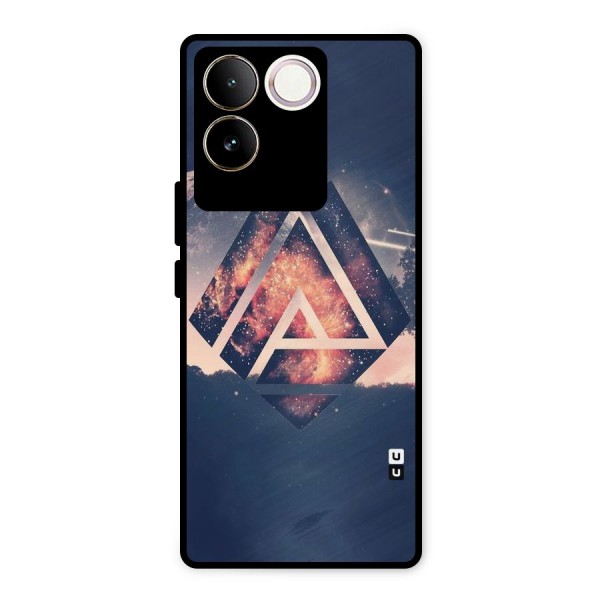 Moon Abstract Metal Back Case for iQOO Z7 Pro
