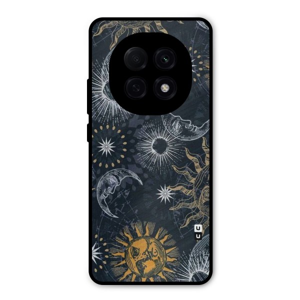 Moon And Sun Metal Back Case for Oppo F29 Pro