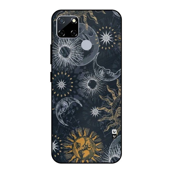 Moon And Sun Metal Back Case for Realme Narzo 30A