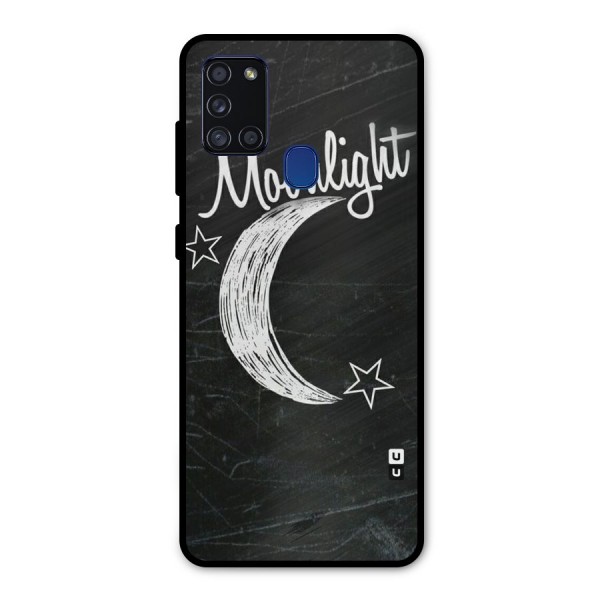 Moon Light Metal Back Case for Galaxy A21s