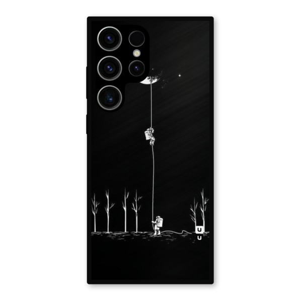 Moon Man Metal Back Case for Galaxy S23 Ultra