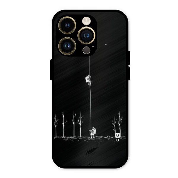 Moon Man Metal Back Case for iPhone 14 Pro