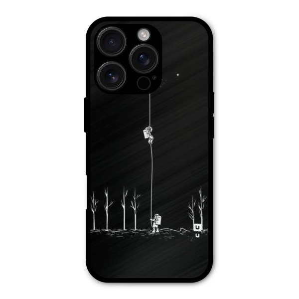 Moon Man Metal Back Case for iPhone 16 Pro