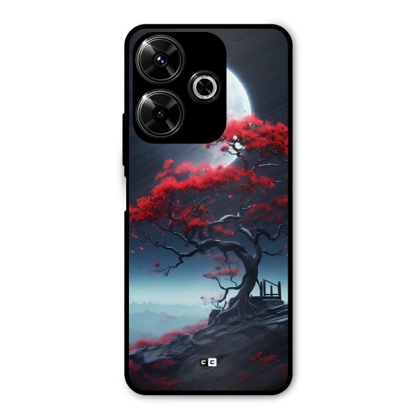 Moon Tree Metal Back Case for Poco M6 Plus