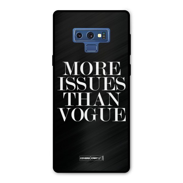 More Issues than Vogue (Black) Metal Back Case for Galaxy Note 9