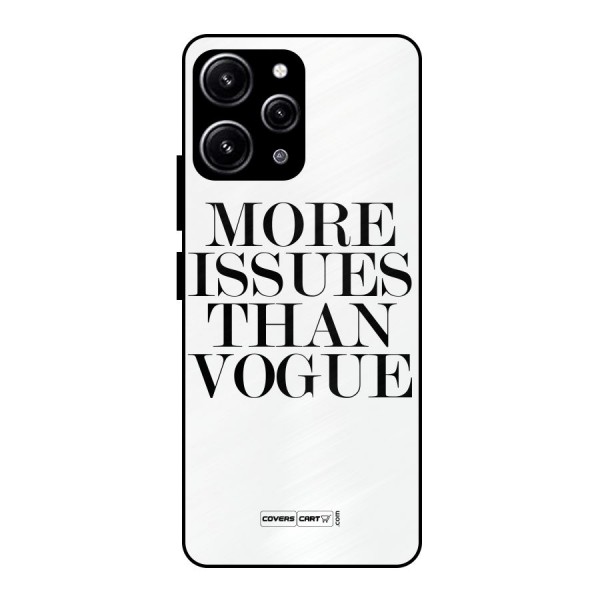 More Issues than Vogue (White) Glass Back Case for Redmi 12 4G