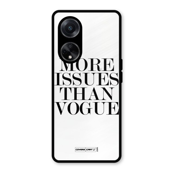 More Issues than Vogue (White) Metal Back Case for Oppo F23