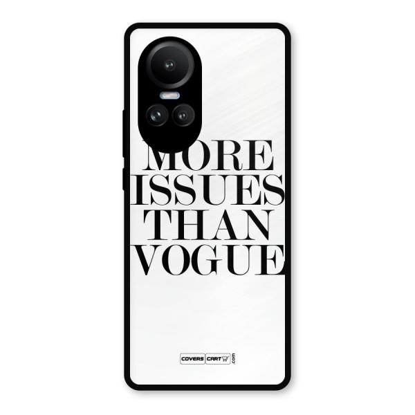 More Issues than Vogue (White) Metal Back Case for Oppo Reno10 Pro