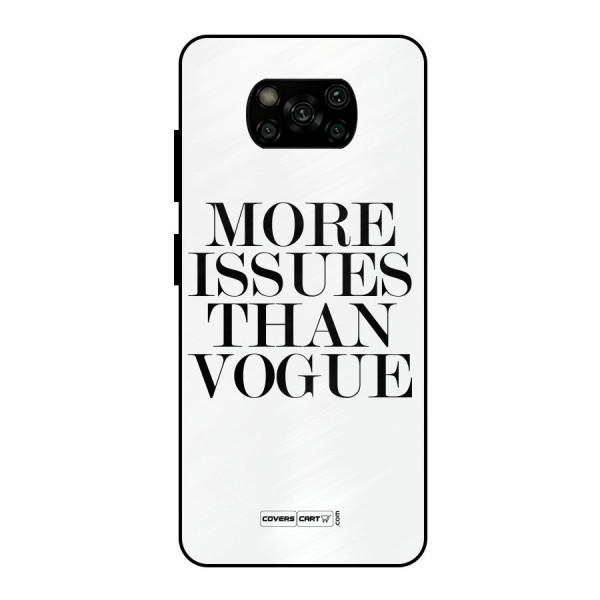 More Issues than Vogue (White) Metal Back Case for Poco X3