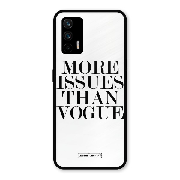 More Issues than Vogue (White) Metal Back Case for Realme X7 Max