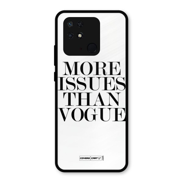 More Issues than Vogue (White) Metal Back Case for Redmi 10 Power
