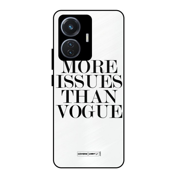 More Issues than Vogue (White) Metal Back Case for iQOO Z6 44W