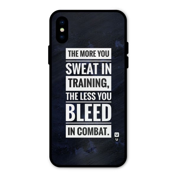 More You Sweat Less You Bleed Metal Back Case for iPhone X