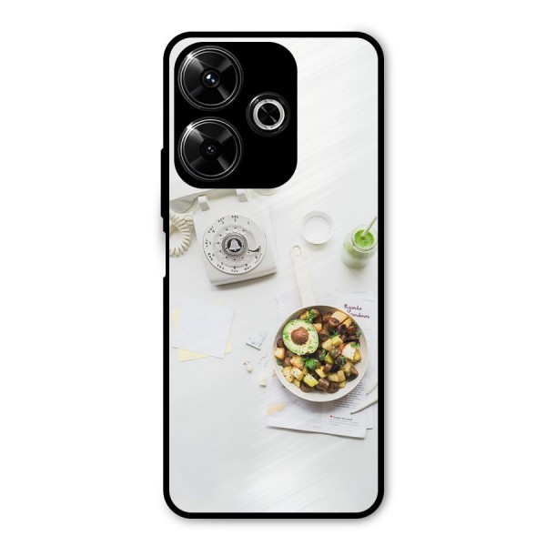 Morning Breakfast Metal Back Case for Poco M6 Plus