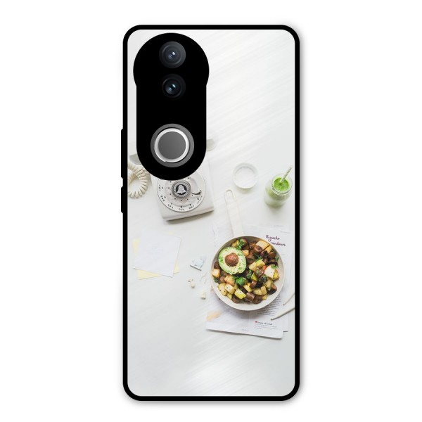 Morning Breakfast Metal Back Case for Vivo V50e