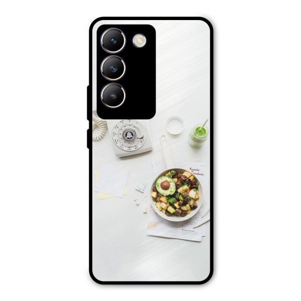 Morning Breakfast Metal Back Case for Vivo Y200e
