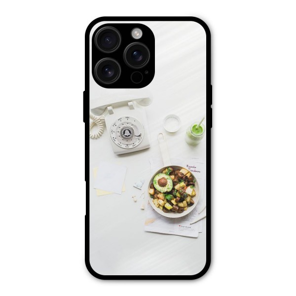 Morning Breakfast Metal Back Case for iPhone 16 Pro Max