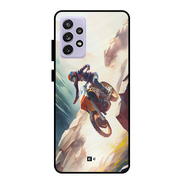 Mountain Biker Metal Back Case for Galaxy A72