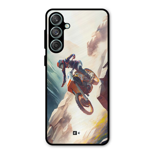 Mountain Biker Metal Back Case for Galaxy M55 5G