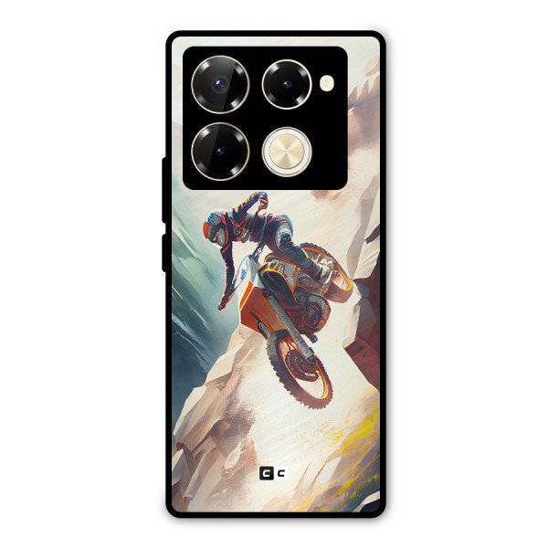 Mountain Biker Metal Back Case for Infinix Note 40 Pro