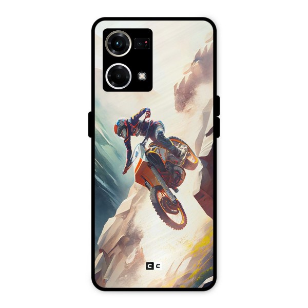 Mountain Biker Metal Back Case for Oppo F21 Pro 4G