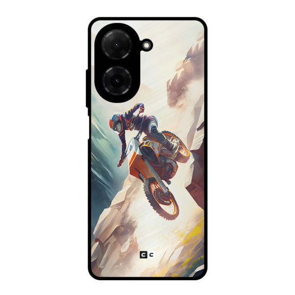 Mountain Biker Metal Back Case for Poco C71